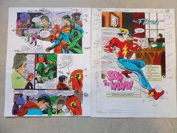 DC-Comics - The Flash - 2x inkleuringen gebruikt voor o.a., Boeken, Strips | Comics, Nieuw