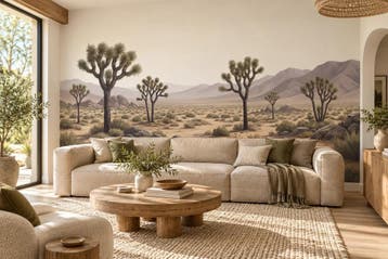 Fotobehang woestijn – landschap met josuabomen, Verzenden, Fotobehang