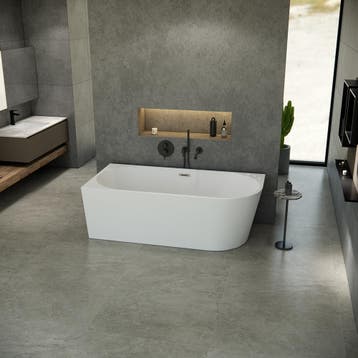 Vrijstaand whirlpool hoekbad Luciano acryl glans wit, Verzenden, Nieuw