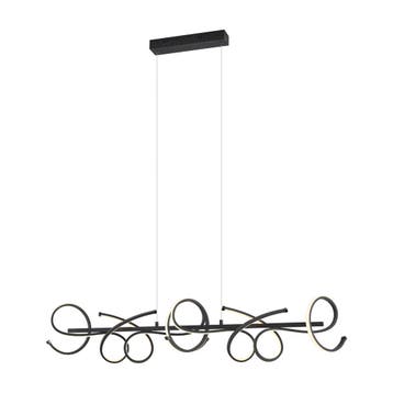 Design hanglamp zwart langwerpig 3-staps dimbaar -, Huis en Inrichting, Lampen | Hanglampen, Verzenden, Nieuw, Design