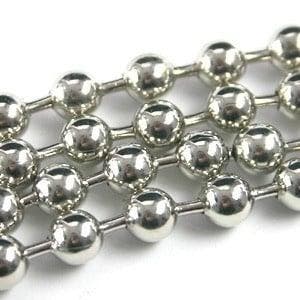 DQ Ball chain 50 cm – 1,5 mm – Platinumkleur – Nikkelv, Hobby en Vrije tijd, Kralen en Sieraden maken, Ophalen of Verzenden, Nieuw