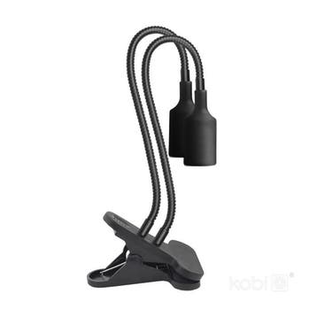 Kobi Planty Clip W Duo - tafellamp met 2x E27 - zwart - F..., Ophalen of Verzenden, Nieuw