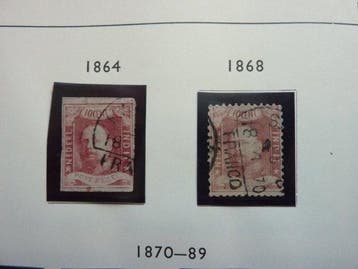 Nederlands-Indië 1864/1908 - Verzameling in oud Holland, Gestempeld