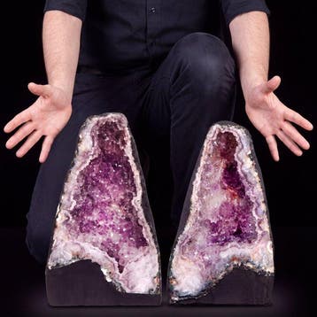 Amethist - 39x21x16 cm - Gelijk paar - Geode- 19.8 kg, Verzamelen