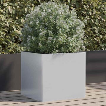 vidaXL Plantenbak 42x40x39 cm gegalvaniseerd staal, Verzenden, Nieuw, Metaal