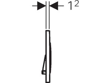Geberit Sigma 20 - Bedieningspaneel - Dual flush - Chroom, Verzenden, Zo goed als nieuw
