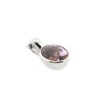 Platina hanger met roze amethist (Hanger of bedel), Sieraden, Tassen en Uiterlijk, Bedels, Ophalen of Verzenden, Gebruikt, Overige materialen