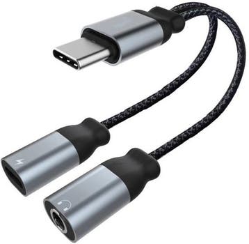 USB-C naar 3.5mm Adapter – 2-in-1 Audio Jack + Opladen, Ophalen of Verzenden, Nieuw