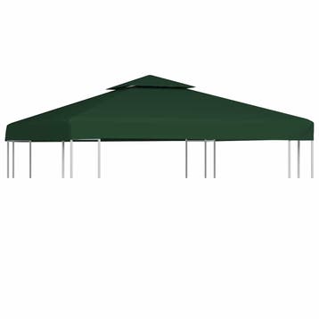 vidaXL Vervangend tentdoek prieel 310 g/m² 3x3 m groen, Verzenden, Nieuw