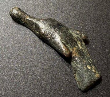 Oud-Romeins Brons Hoofd van een figuurtje van de