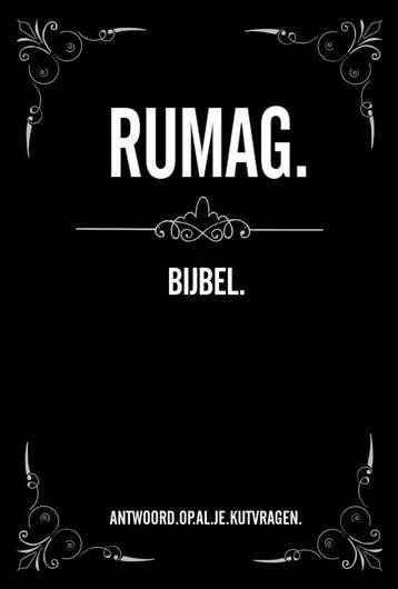 RUMAG Bijbel (Goed), Verzenden, Gelezen, RUMAG