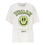 Frogbox • t-shirt met groene smiley • S, Kleding | Dames, Verzenden, Wit, Nieuw, Maat 36 (S)