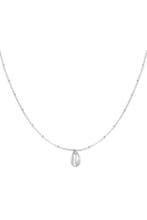 schakelketting met schelp - zilveren kleur, Verzenden, Nieuw