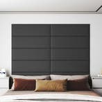 vidaXL Wandhoofdbord 12 pcs Grijs 90 x 30 cm Stof, Huis en Inrichting, Slaapkamer | Bedden, Verzenden, Nieuw, Grijs, Stof