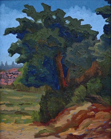 École espagnole (XX) - Sous les arbres