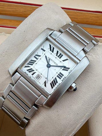 Cartier - Tank Française - 2302 - Heren - 2000-2010, Nieuw