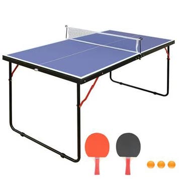Mini Tafeltennistafel 137 cm met Net Batjes en Ballen, Sport en Fitness, Tafeltennis, Verzenden, Nieuw