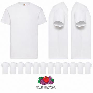 Fruit of The Loom T-shirts 12 Stuks Xl - Wit, Verzenden, Nieuw, Fruit of the Loom