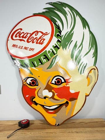 Coca-Cola - Emaille plaat - XXL - Emaille, Antiek en Kunst