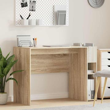 vidaXL Bureau Sonoma Eiken 109 x 50 x 78 cm Bewerkt hout, Verzenden, Nieuw
