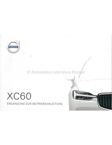 2019 VOLVO XC60 TOEVOEGING INSTRUCTIEBOEKJE DUITS