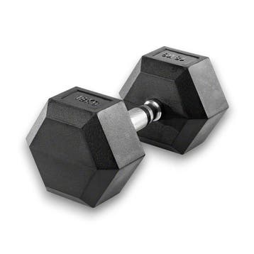 Hex dumbbell 18 kg - gietijzer/rubber, nieuw in doos, Verzenden, Nieuw
