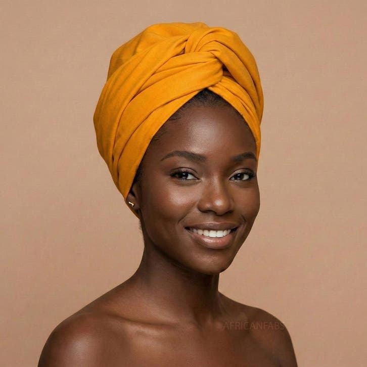Okergeel hoofddoek / headwrap, Kleding | Dames, Hoeden en Petten, Nieuw, Ophalen of Verzenden