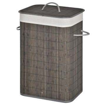 TRUUSK Bamboe Wasmand Met Deksel 83L - Handvatten - Uitneemb, Verzenden, Nieuw