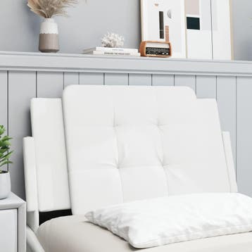 vidaXL Hoofdbordkussen Zadar 90 cm kunstleer wit, Verzenden, Nieuw, Wit, Overige materialen