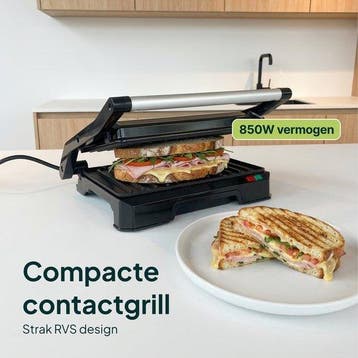 Tosti Apparaat voor 2 Tostis - Grill IJzer; Contactgrill, Verzenden, Zo goed als nieuw