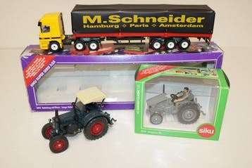 Siku - Modelauto (3) - SIKU 3 Modellen waarvan 2 met doos:, Nieuw