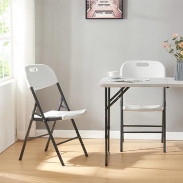Klapstoel Ljusnarsberg set van 4 tuinstoelen 87x46x53 cm wit, Verzenden, Nieuw