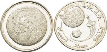 Zilver medaille 1971 Luft- en Raumfahrt, Postzegels en Munten, Penningen en Medailles, Verzenden