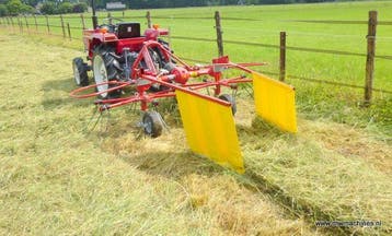 Cirkelschudder / hark (unieke combi) voor minitractoren, Veehouderij