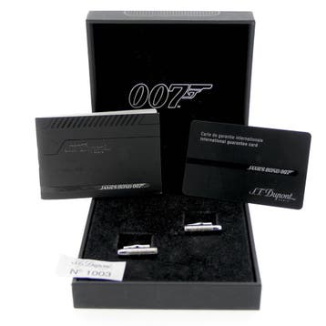 Exclusieve manchetknopen; S.T. Dupont; James Bond 007; Bu..., Ophalen of Verzenden, Gebruikt
