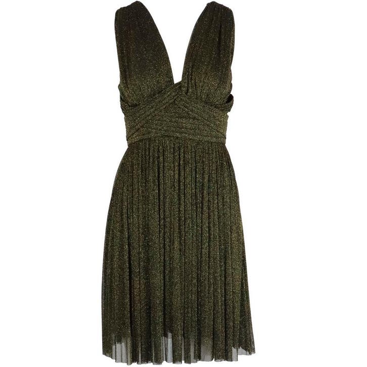 Nenette • korte jurk Auri in zwart met goud • 34 (IT40), Kleding | Dames, Jurken, Zwart, Nieuw, Maat 36 (S), Verzenden
