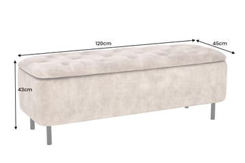 Bankkast EN VOGUE 120 cm met opbergruimte, donkergroen, Ophalen of Verzenden, Nieuw