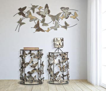 TAFEL FARFALLE SET 2ST CM 41,3X55-35X50,3 - 1423980000, Ophalen of Verzenden, Nieuw