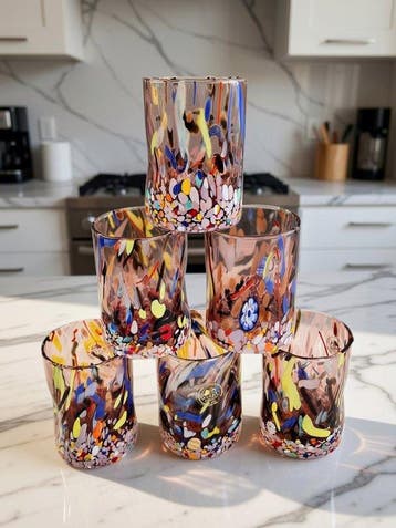 MurArt - Drinkset (6) - Glas - Murrine Millefiori