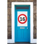 Mega poster 16 jaar verkeersbord - 16 jaar versiering, Hobby en Vrije tijd, Feestartikelen, Ophalen of Verzenden, Nieuw