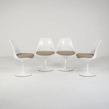 Knoll - Eero Saarinen - Stoel (4) - Tulipstoel - Aluminium,