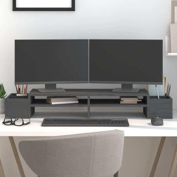 vidaXL Monitorstandaard 100x27,5x15 cm massief grenenhout, Verzenden, Nieuw