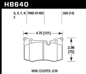 Hawk 09-15 Mini Cooper John Cooper Works DTC-60 Race Front, Ophalen of Verzenden, Nieuw