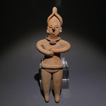 Colima, Westkust van Mexico Terracotta Figuur. 13,5 cm H.