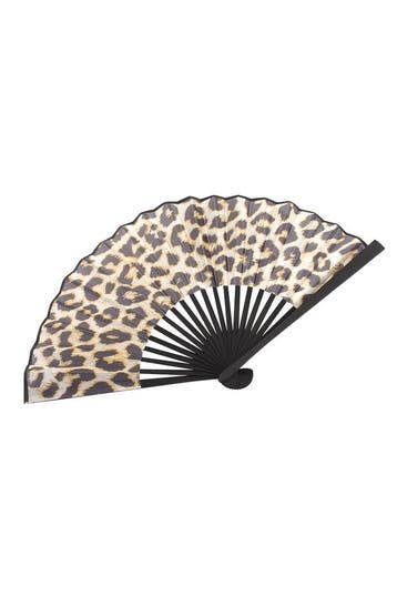 Goudlief Opvouwbare waaier met luipaardprint (Accessoires), Verzenden, Nieuw