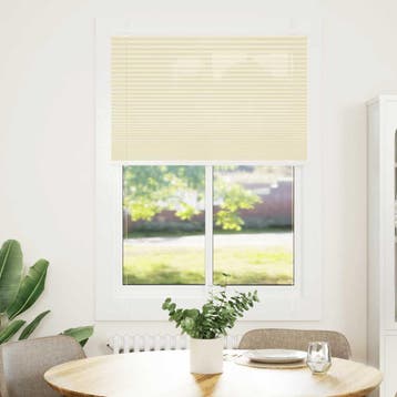 vidaXL Plissé rolgordijn 90x100 cm stofbreedte 89,4 cm, Verzenden, Nieuw, Crème