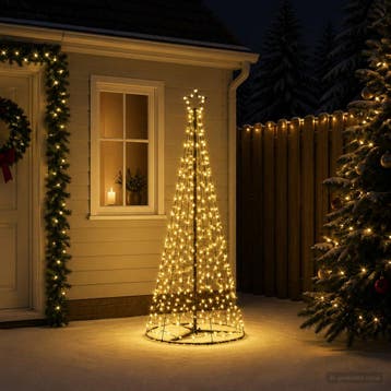 vidaXL LED-kerstboom spiraal met voet EKENAS 180 cm 220, Verzenden, Nieuw
