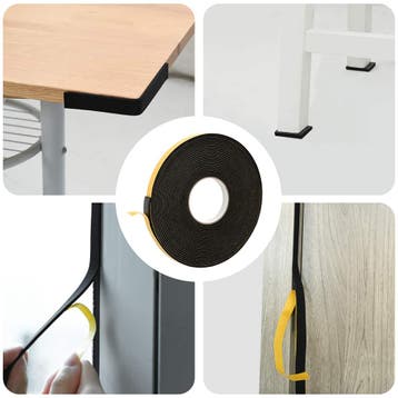 vidaXL Zelfklevende schuimtape Zwart 15mm x 10m CR Schuim, Verzenden, Nieuw