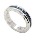 Bvlgari - Ring - B.zero 1 - 18 karaat Witgoud - Blue Topaz, Nieuw