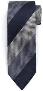 Suitable Stropdas Zijde Wide Stripe Navy maat one size Heren, Kleding | Heren, Stropdassen, Verzenden, Nieuw, Blauw, Suitable